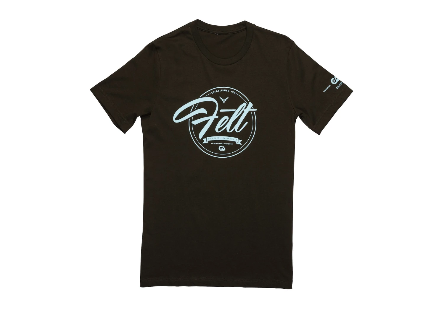 Felt Bicycles Script Dark Olive T-Shirt | Men's 3 Felt Bicycles Script Dark Olive T-Shirt | Men's