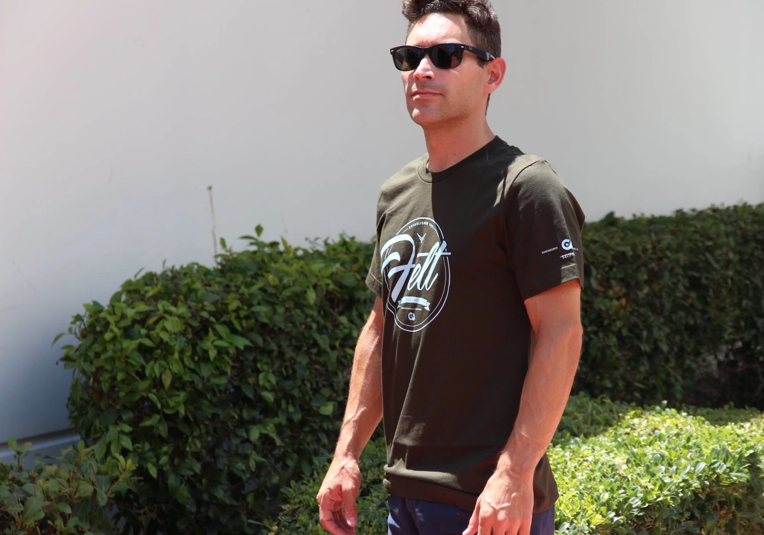 Felt Bicycles Script Dark Olive T-Shirt | Men's 4 Felt Bicycles Script Dark Olive T-Shirt | Men's - Image 2