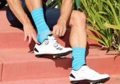 Felt Bicycles Felt 6" Socks - Hi-Vis Blue -Felt Bicycles Shop blue sock 1